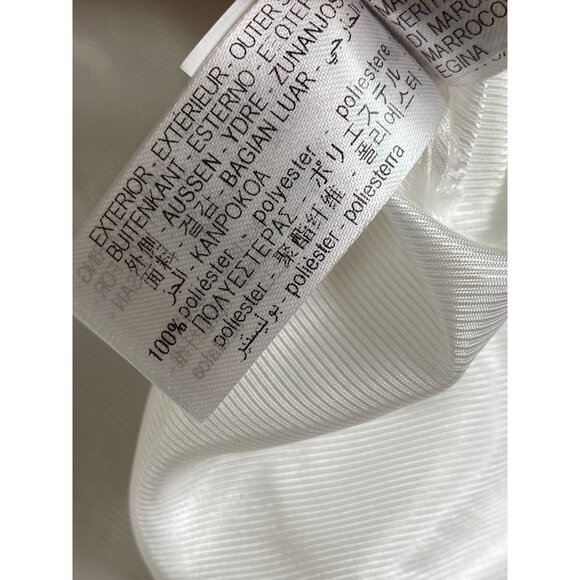 Zara White Double Breasted Belted Vest Coat Women size Medium Capsule Sleeveless - Picture 8 of 16